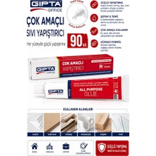 Artlantis Sıvı Yapıştırıcı 90 gr Tüp Gıpta Çok Amaçlı Kuvvetli Yapıştırıcı 1 Adet Okul Büro Yapıştırıcısı Kağıt Karton