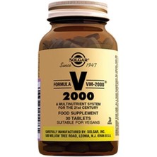 Belirtilmemiş Solgar Vm 2000 30 Tablet