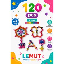 Lemut Molekül Inşaa Seti 5 Renk Yaratıcı Oyuncak Kar Tanesi Yapı Taşları (Yeni Versiyon)