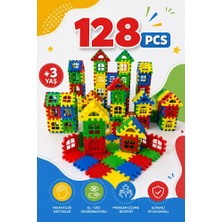 Lemut Puzzle City 3D Yapı ve Tasarım Blokları 128 Parça Eğitici Oyuncak