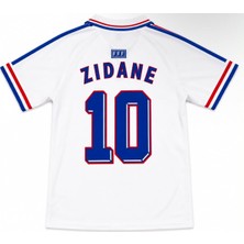 Mmt Spor Zidane Fransa 98 Finali Nostaljik Retro Yetişkin Forma Beyaz 10 Numara Forması
