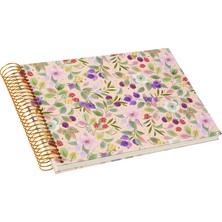 Goldbuch Blissful Blossom Spiralli Sulu Boya ve Çizim Defteri Anı Albümü 24X17 cm 200 G/m² 40 Sayfa Mango