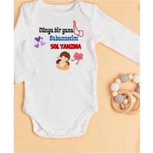 Lupi Babaanne Yazılı Bebek Zıbın % 100 Pamuk 29