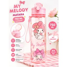 Belkıs Kırtasiye Fenomen My Melody Pipetli Matara 750 ml Büyük Boy Askı Aparatlı Çantanın En Şirin Eşyası! My Melody Matara