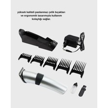 Sungur's Store Kablosuz Profesyonel Tıraş Makinesi – Şarjlı, 60 Dakika Kullanım Süreli, Çelik Bıçaklı, Sessiz Motor