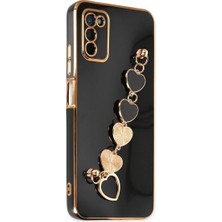 Sungur's Store Samsung Galaxy A03S Kılıf Esila Silikon - Siyah