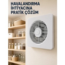 Sungur's Store 150 mm Dekoratif Aspiratör 20,8 x 20,8 cm 20 W 320 M³/h Duvar ve Tavan Tipi Havalandırma Fanı