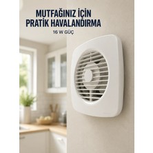 Sungur's Store 120 mm Havalandırma Fanı 180 M³/h Dekoratif Duvar ve Tavan Tipi Aspiratör