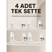 Sungur's Store Anahtarlı Pencere Emniyet Kilidi 4 Adet Güvenlik Seti