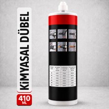 Badem10 Kimyasal Dübel 410 ml Polyester Bazlı Epoksi Ankraj Yapıştırıcı Beton Tuğla Duvar Montaj Harcı Güçlü