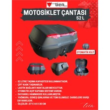 Empressco Tien 52 Litre Motosiklet Çantası - Otomatik Kilit (Sırt Dayama Pedi Dahil)