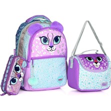 Empressco MU-9049 Shimmer Cat 3'lü Okul Sırt Çantası