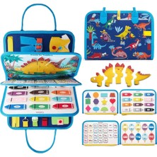 Antiola Montessori Busy Board – Keçe Aktivite Çantası | 1+ Yaş Için Eğitici ve Duyusal Oyuncak, 8 Sayfa