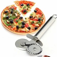 ALK Çift Başlı Metal Pizza Kesici ve Hamur Ruleti