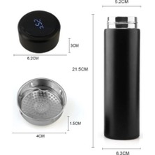 Sungur's Store Dijital Sıcaklık Göstergeli Renkli Çelik Termos - 500 ml