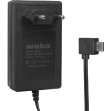 ALK Weko WK-38111 Yerli Üretim 12 Volt - 2 Amper Micro USB L Uçlu Priz Tipi Adaptör