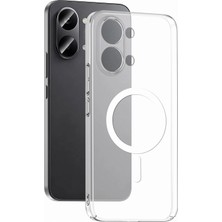 Forzacase Poco X8 Pro ile Uyumlu Clearmag Serisi Magsafe Özellikli Kristal Şeffaf Sert Kılıf