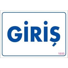 ALK Giriş Uyarı Levhası 17,5X25 KOD:1650