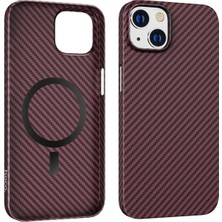 Canarino Hoco iPhone 14 Plus 6.7 Kılıf Manyetik Magsafeli Darbe Emici Telefon KILIFI-(5775)