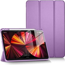 Akmanora Newface Apple iPad Pro 11 (2024) Kılıf Tablet Smart Kılıf - Lila