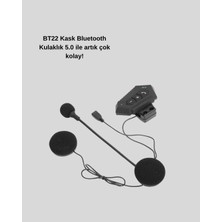 Die Grup BT22 Kablosuz Kask Kulaklığı – Bluetooth 5.0, Intercom, Su Geçirmez ve Uzun Ömürlü Batarya Yeni Nesil