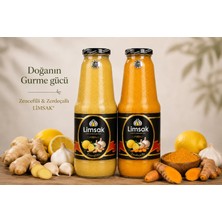 Limsak® Gurme Karışımları | Zencefilli & Zerdeçallı Fermente Limon Sarımsak Kürü 1+1 Lt