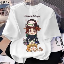 BarsDepo Anıme Ön Arka Baskılı Tişört, Premıum Kalite Unisex Çocuk / Yetişkin