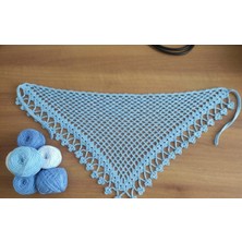 Hayal Çanta Kadın Mavi File Model Yazlık Triko Saç Bandana