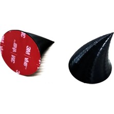 Filkorium3D Kask Boynuz Süsü 4.5cm Takım Siyah 3m Bantlı