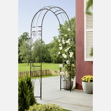 Stratecht Metal Bahçe Gül Kemeri 131 x 36 x 240 cm – Sarmaşık ve Tırmanıcı Bitkiler Için Dekoratif Kemer