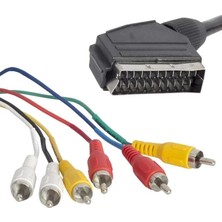 Canarino Scart 6 Rca Stereo Standart 1,5 Metre Kablo
