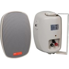 Canarino Magicvoice Mv-22 12 cm 40 Watt Komütatörlü Hat Trafolu Krem Beyaz Sütun Hoparlör (2'li Takım)