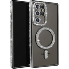 ALK Samsung Galaxy S25 Ultra Kılıf Joke Simli Magneticsafe Kılıf - Siyah