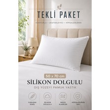 Luna Sacra Yastık 50 x 70 cm Slikon Dolgulu Dış Yüzeyi Pamuklu Yumuşak Dokulu 900 gr Dolgun