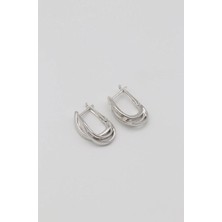 Bade Jewelry Vip Silver Sarmal Tasarım Kararmaz Çelik Şık Küpe 20MM