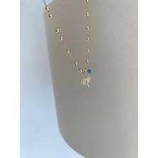 Bade Jewelry Fd Gold Sarkı Taşlı Palmiye Model&ma Taş Detaylı Kararmaz Çelik Şık Halhal