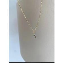 Bade Jewelry Fd Gold Sarkıt Karpuz Detaylı Kararmaz Çelik Şık Halhal