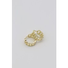 Bade Jewelry Vip Gold Zincir Tasarım Kararmaz Çelik Şık Küpe 15MM