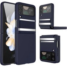ALK Samsung Galaxy Z Flip 4 Kılıf Belt Flip Kapak - Lacivert