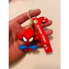 MYK Hediye ve Sanat Atölyesi Spider-Man 3D Silikon Anahtarlık – Marvel Örümcek Adam Çanta & Araba Süsü