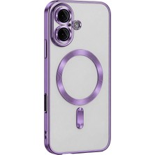 Gelalsat Newface  Iphone 16 Kılıf Kross Magneticsafe Kapak - Mor