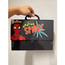 Keskin Color Marvel Spider-Man Erkek Çocuk Saplı Kilitli Proje Evrak Çantası Siyah