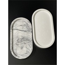 Empressco 2'li Dekoratif Oval Sunumluk Seti, Dekoratif Biblo Takı Tabağı, Saksılık,tütsülük,mumluk