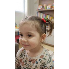 Bade Toka Sepeti Çocuk Kiraz Figürlü Saç Tokası / Lastik Toka