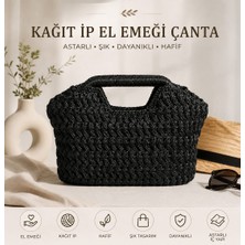 Hayal Çanta El Emeği Kağıt Ip Kadın Burs Kapamalı