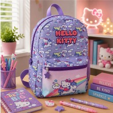 Ceren Oyuncak Hello Kitty Mor Anaokulu Çantası Çift Bölmeli