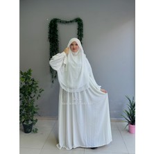 Yüsra Collection Papatya Nakışlı Liza Elbise ve Gölgeli Sufle 2”li Takım