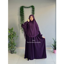 Yüsra Collection Papatya Nakışlı Liza Elbise ve Gölgeli Sufle 2”li Takım