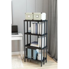 Dekozum Scaffale 4 Banyo Rafı, Plastik Kitaplık, 4 Raflı Organizer, Banyo Rafı, Bahçe Balkon Organizeri