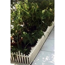 Dekozum 1 Metre Uzunluğunda Dekoratif Bahçe Çiti Plastik Beyaz Çit